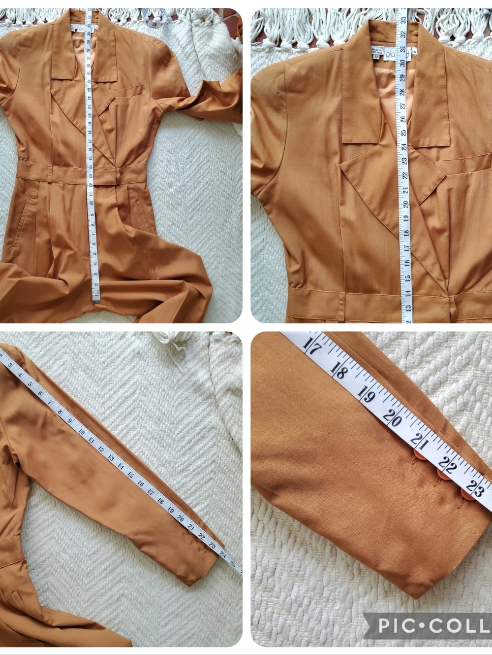 📣FLASH SALE!📣 Vintage Pia Rucci 100% Silk Tailored Power Jumpsuit 80s 90s - Picture 8 of 15